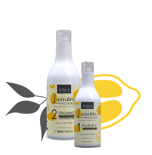 Profesjonalne kosmetyki Belleco Lemon Proteins do prostowania proteinowego